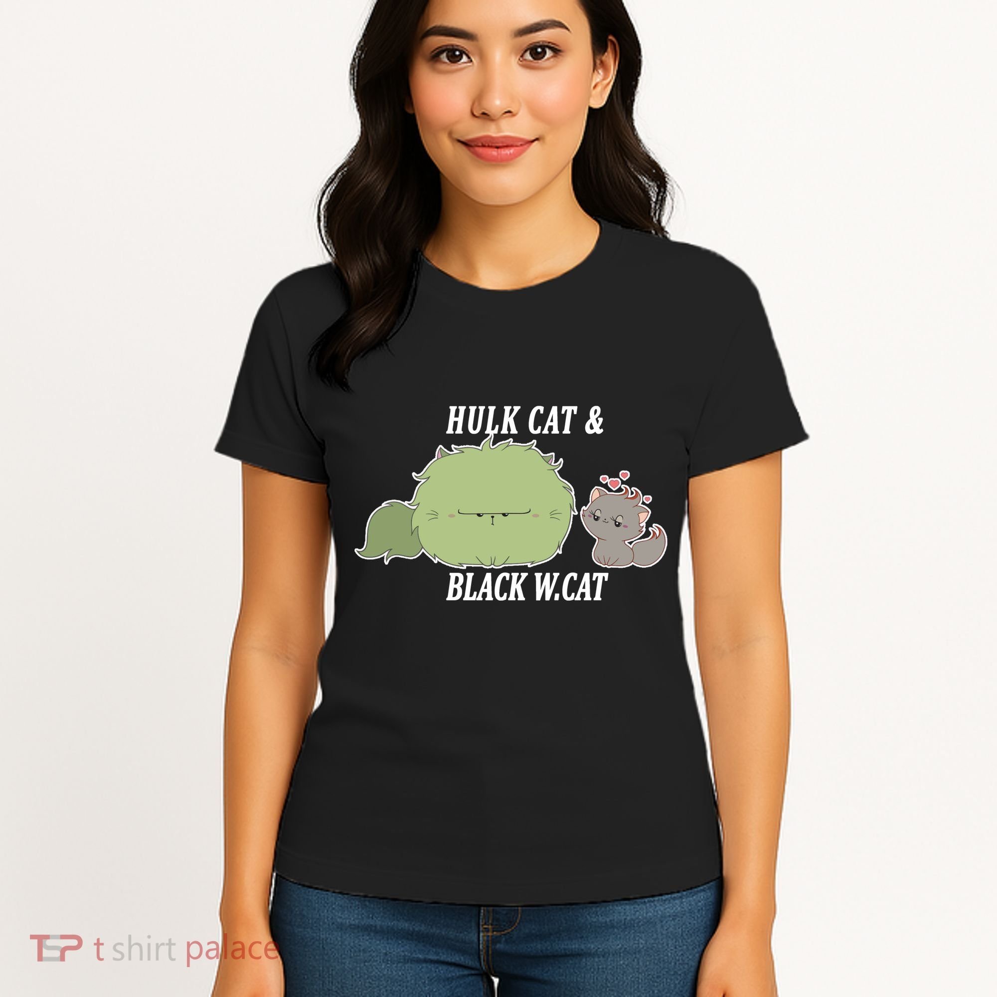 Hulk Cat Black W. Cat Women's T-Shirt