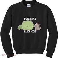Hulk Cat Black W. Cat Kids Sweatshirt thumb 0