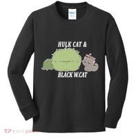 Hulk Cat Black W. Cat Kids Long Sleeve Shirt thumb 0