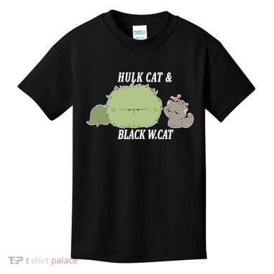 Hulk Cat Black W. Cat Kids T-Shirt
