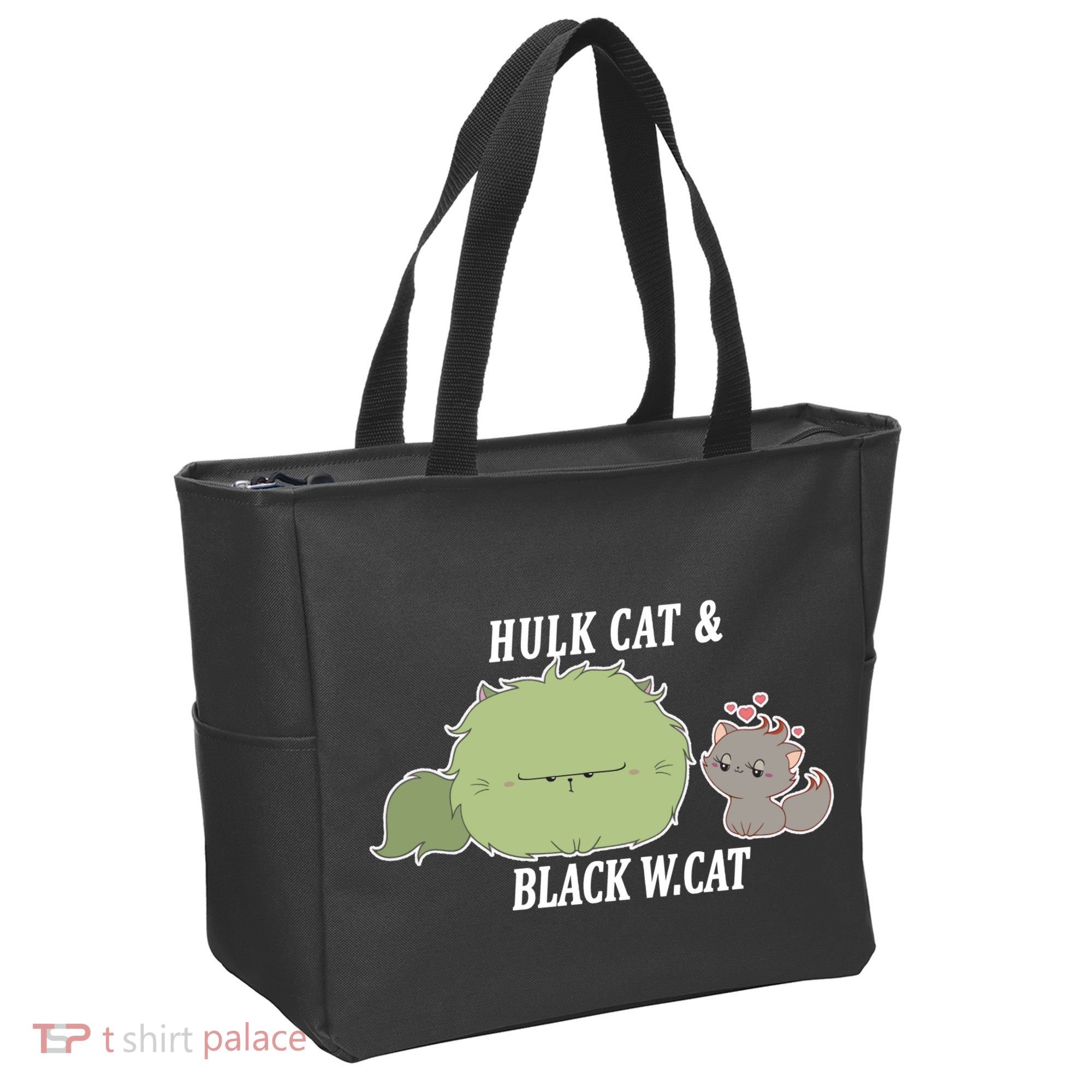 Hulk Cat Black W. Cat Tote Bag