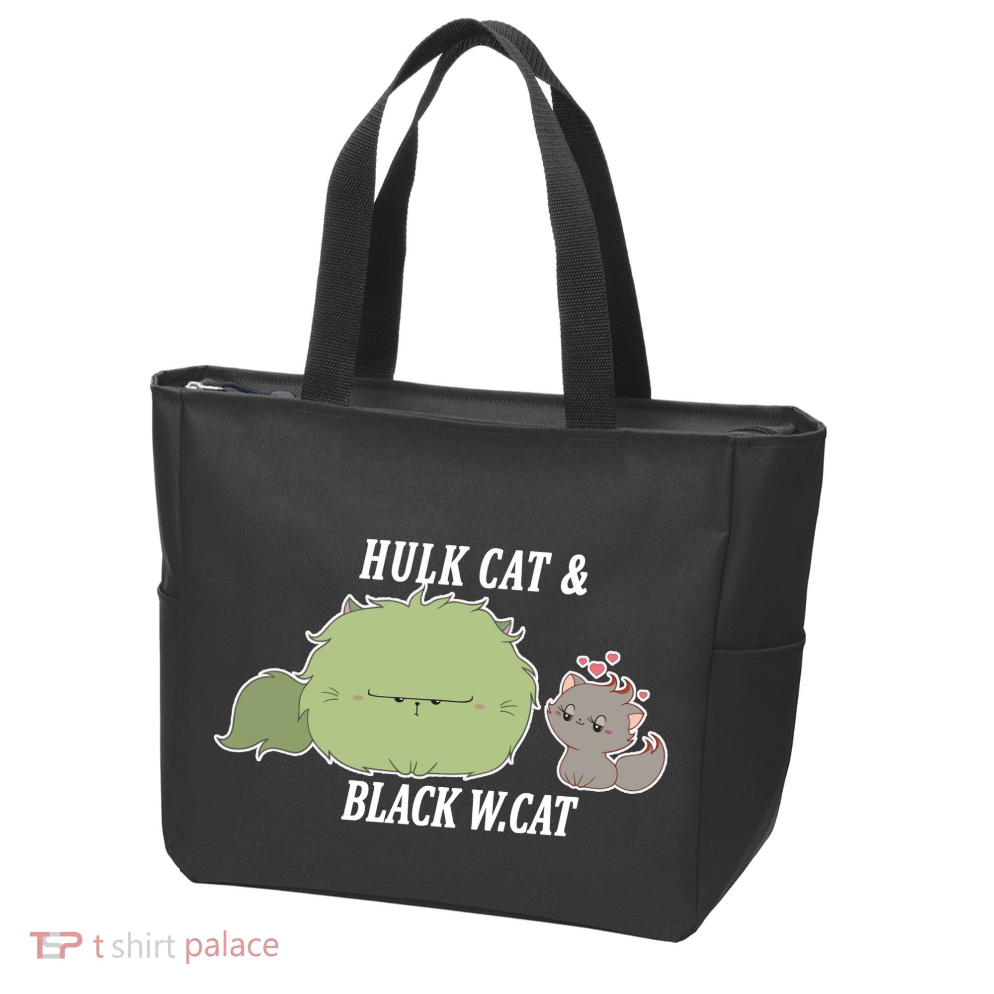 Hulk Cat Black W. Cat Tote Bag