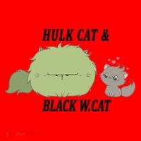 Hulk Cat Black W. Cat Santa Hat thumb 1