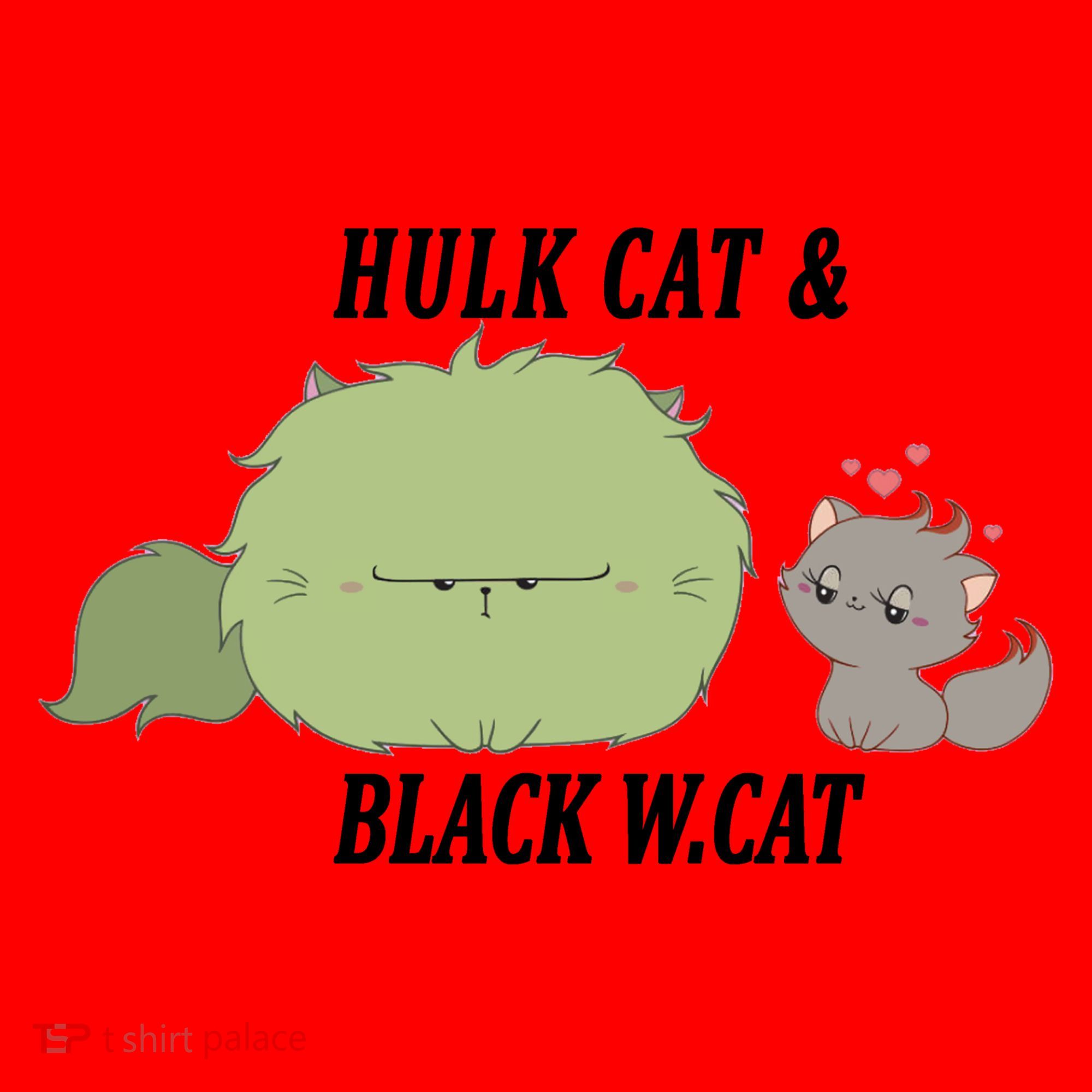 Hulk Cat Black W. Cat Santa Hat