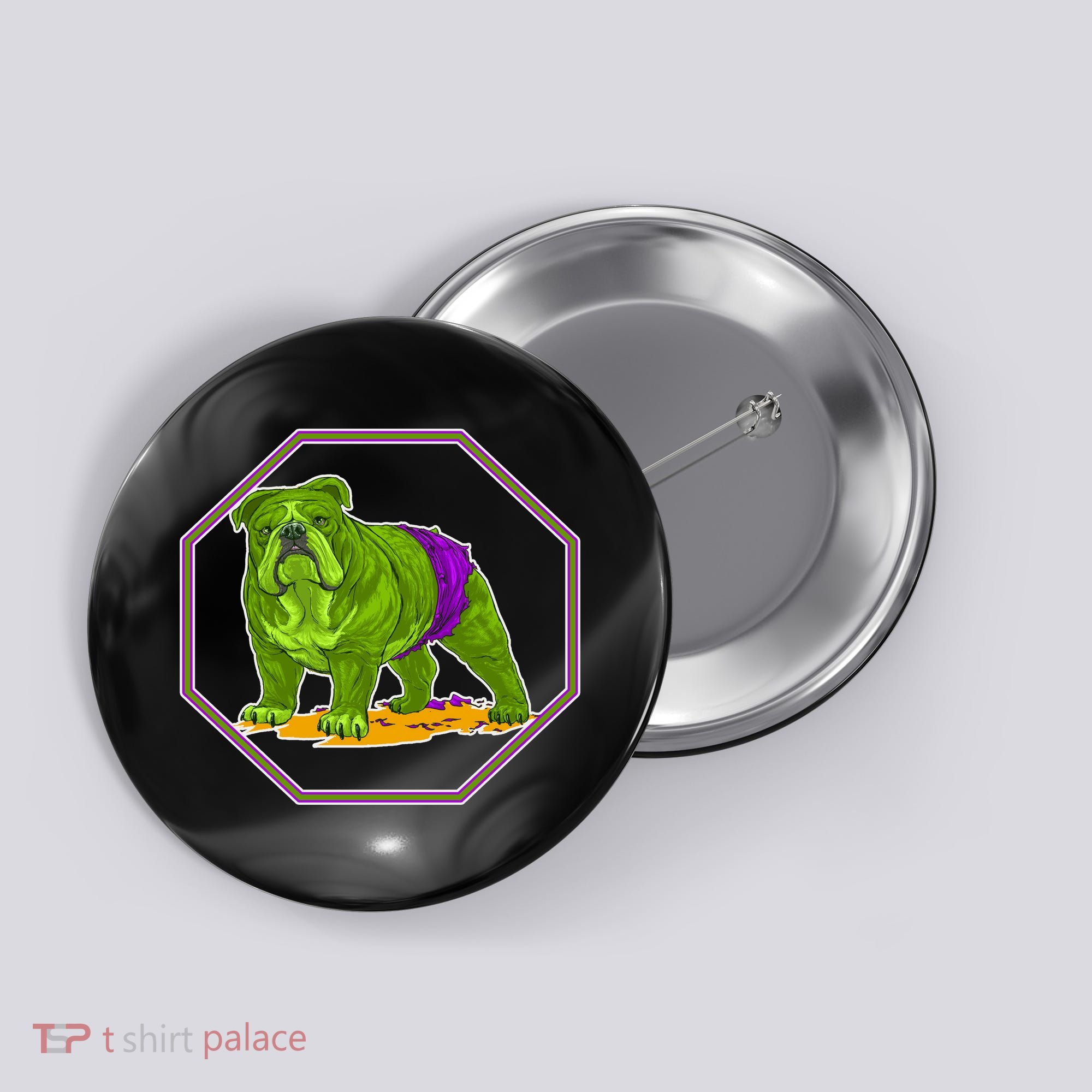 Hulk Green Dog Button