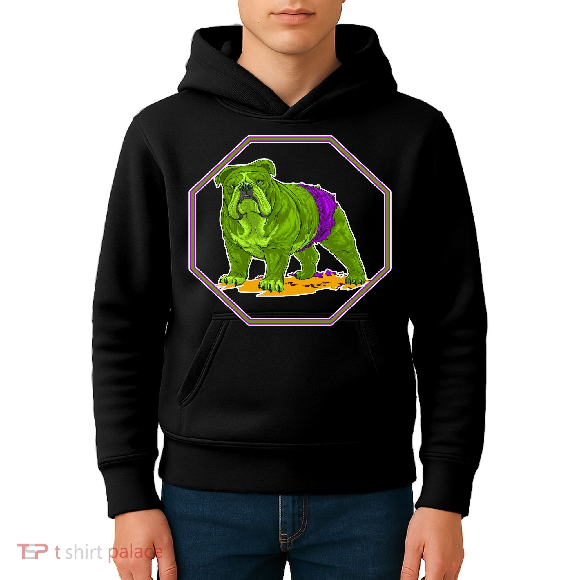 Hulk Green Dog Kids Hoodie
