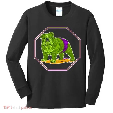 Hulk Green Dog Kids Long Sleeve Shirt