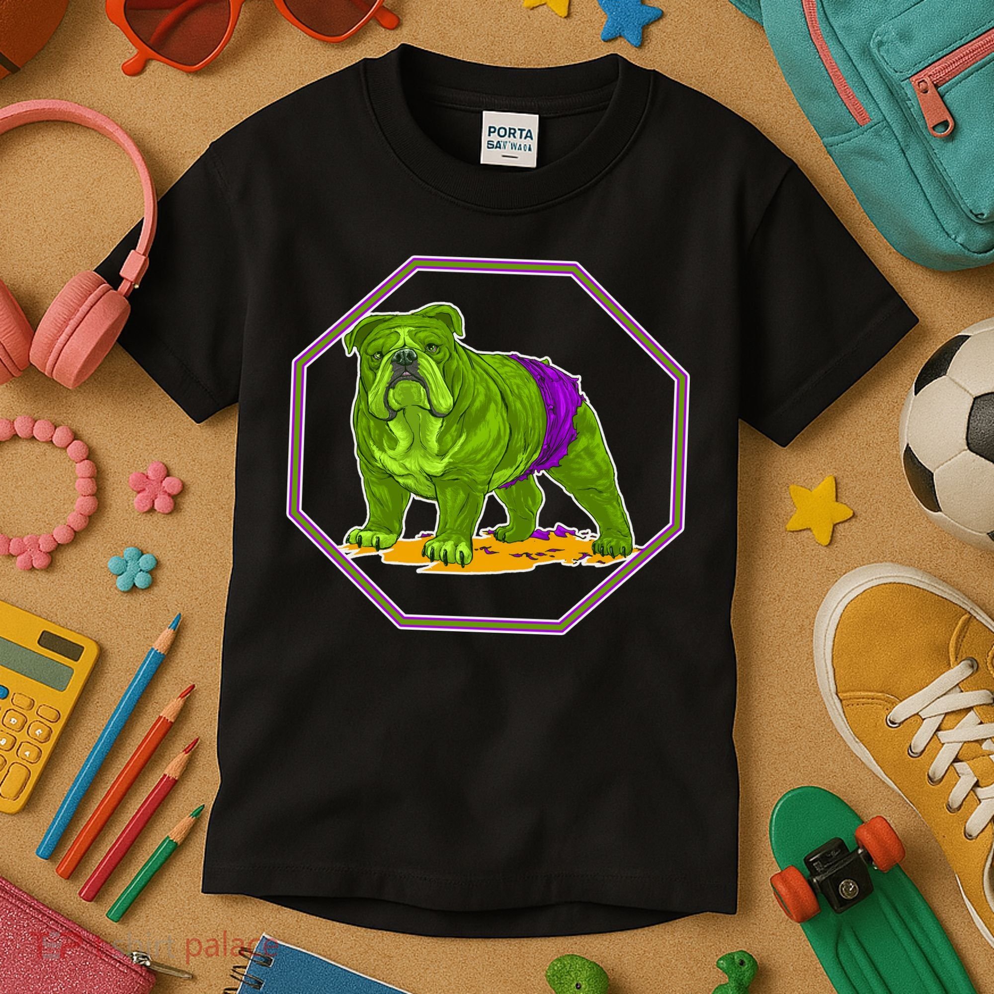Hulk Green Dog Kids T-Shirt