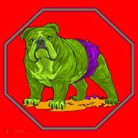 Hulk Green Dog Santa Hat thumb 1