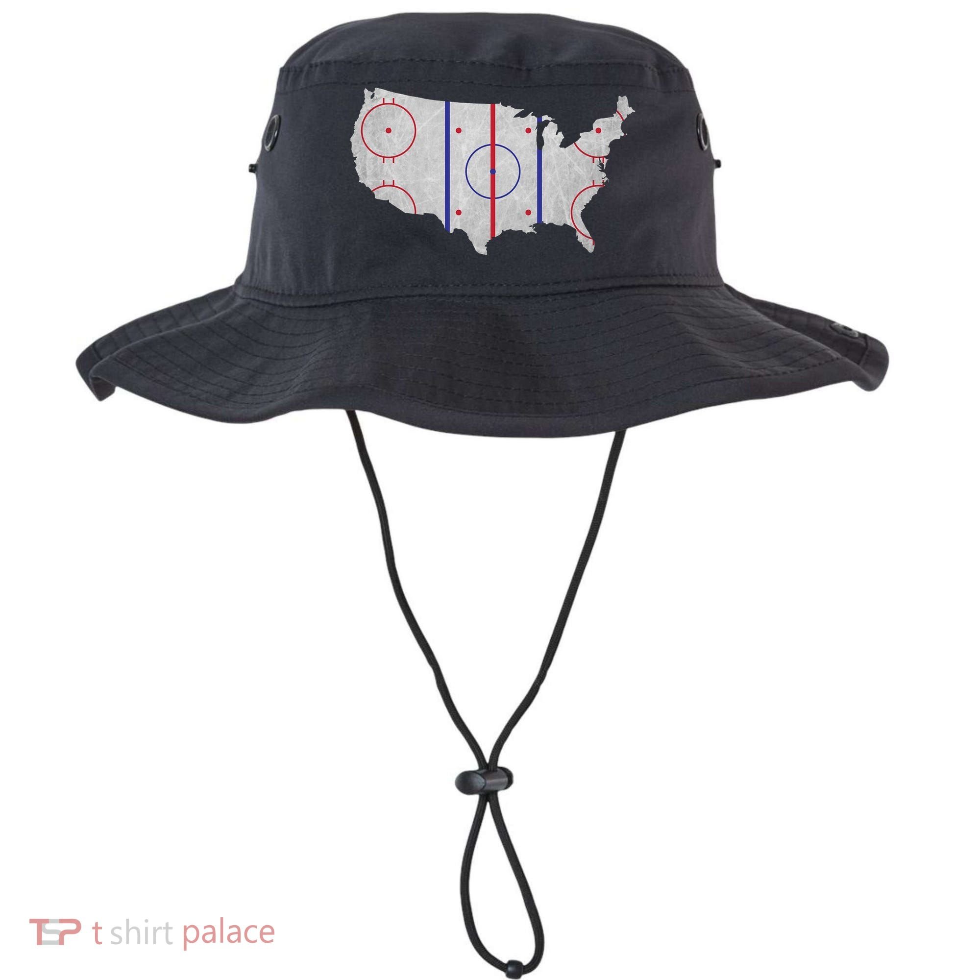 Hockey USA Map Bucket Hat