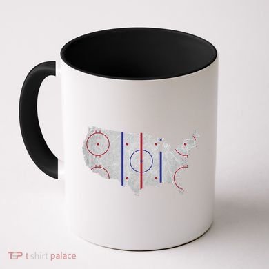 Hockey USA Map Coffee Mug