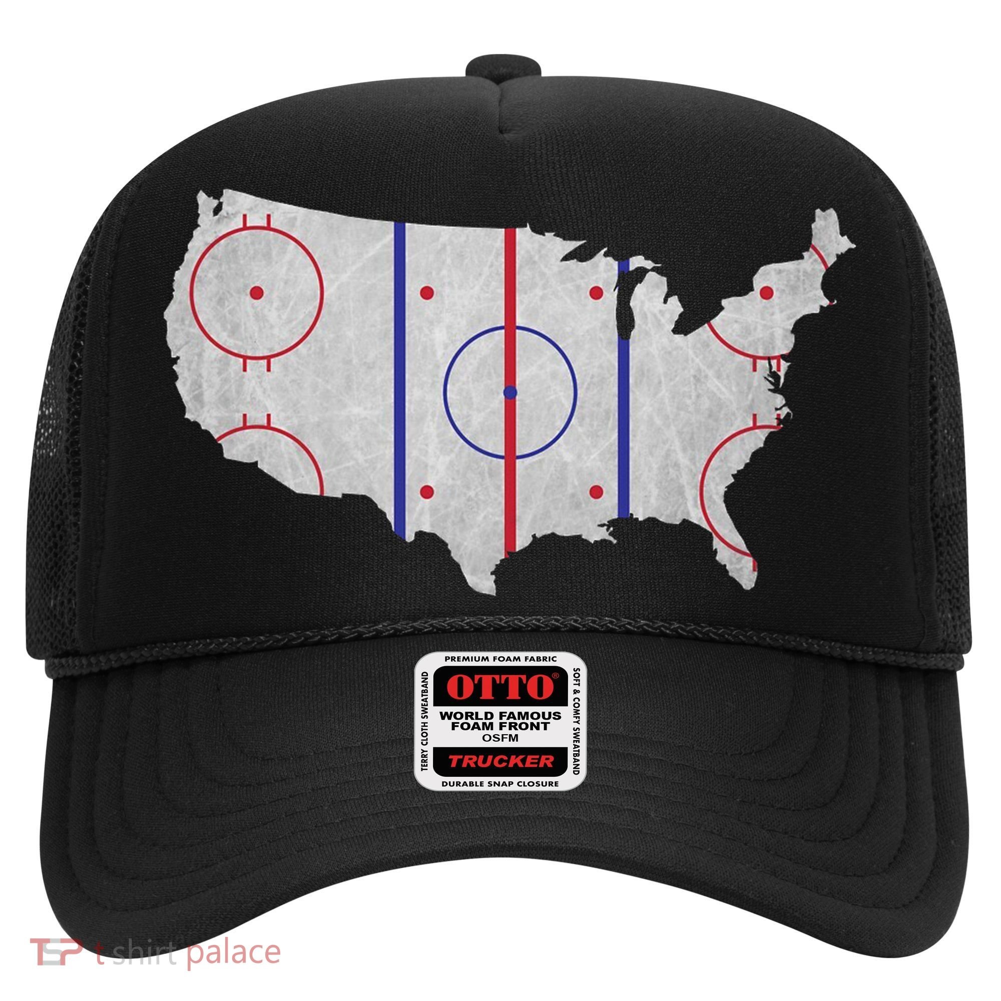 Hockey USA Map Hat