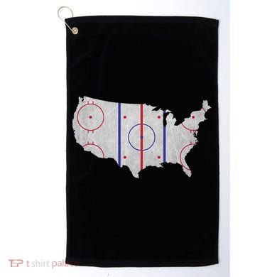 Hockey USA Map Golf Towel