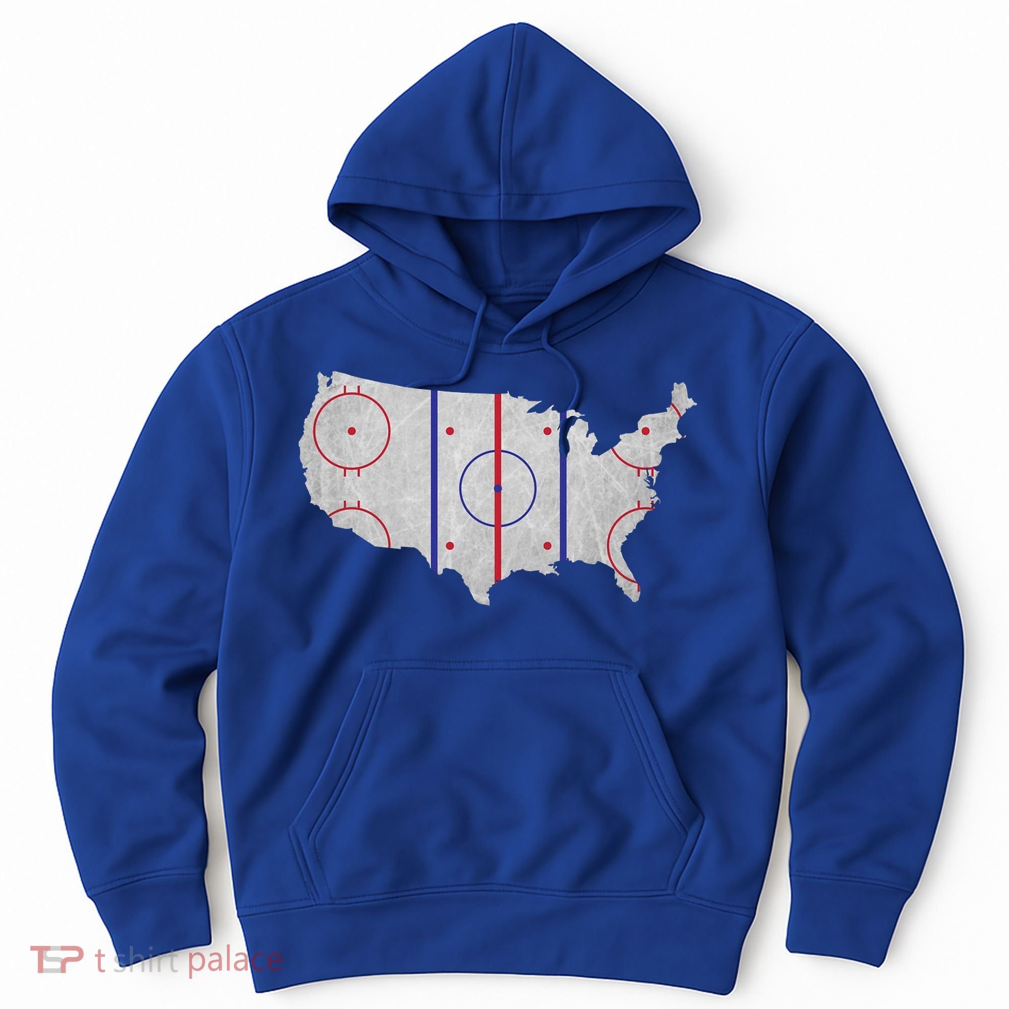 Hockey USA Map Hoodie