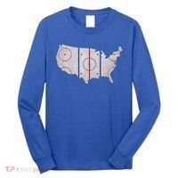Hockey USA Map Long Sleeve Shirt thumb 0