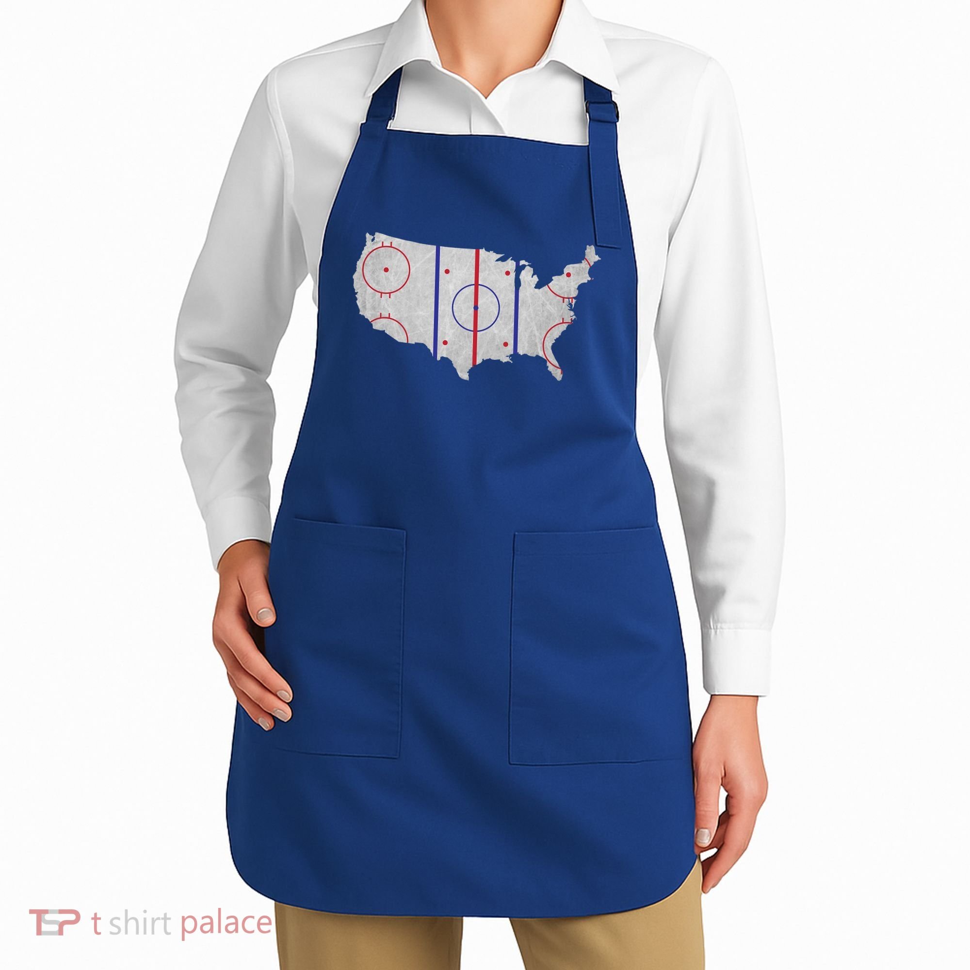 Hockey USA Map Apron