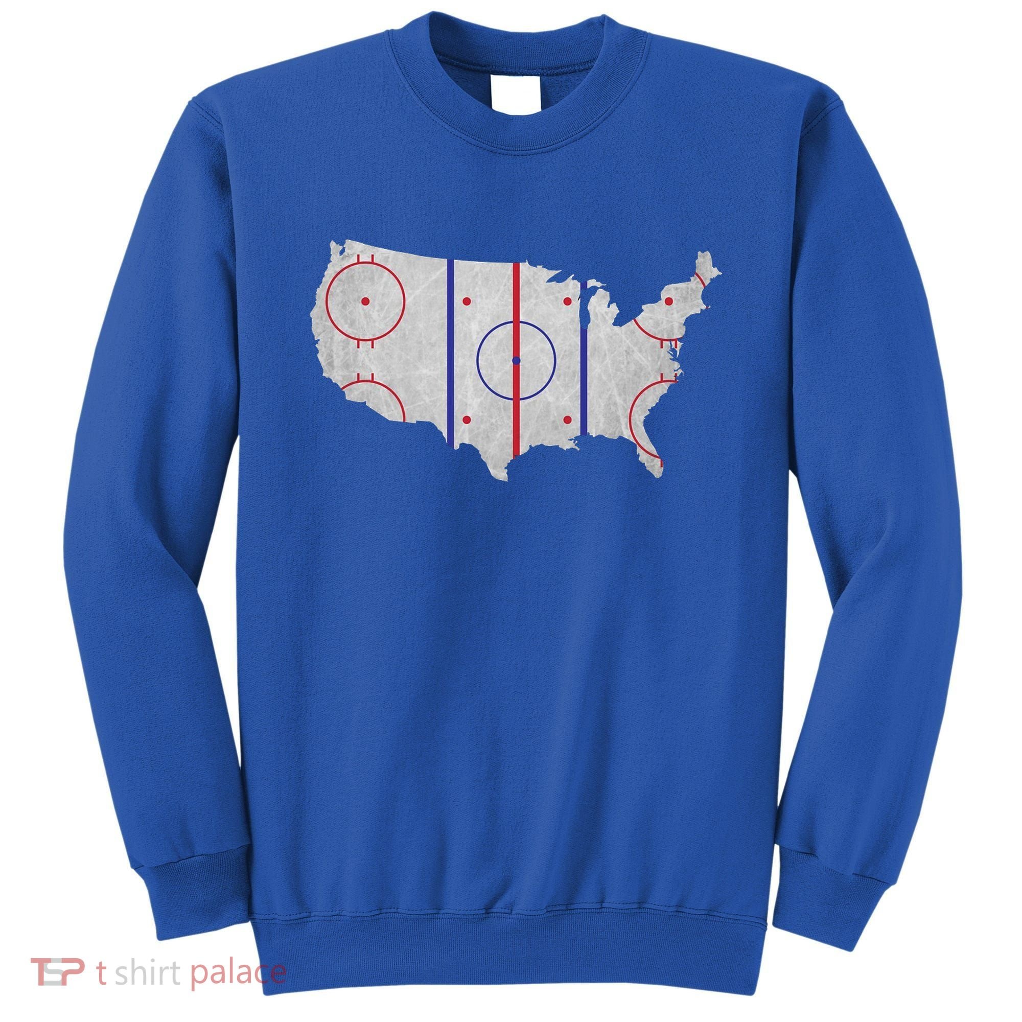 Hockey USA Map Sweatshirt