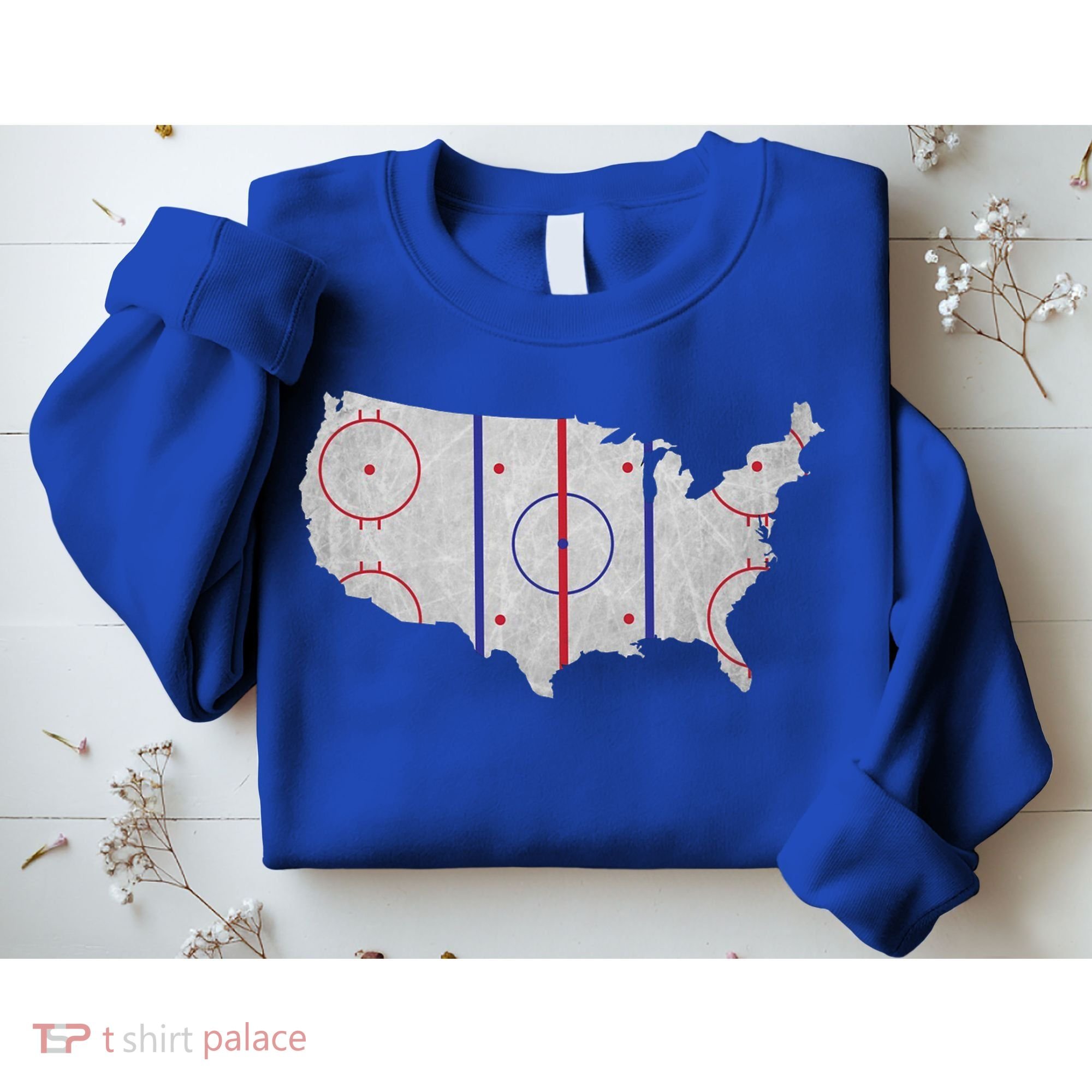 Hockey USA Map Sweatshirt