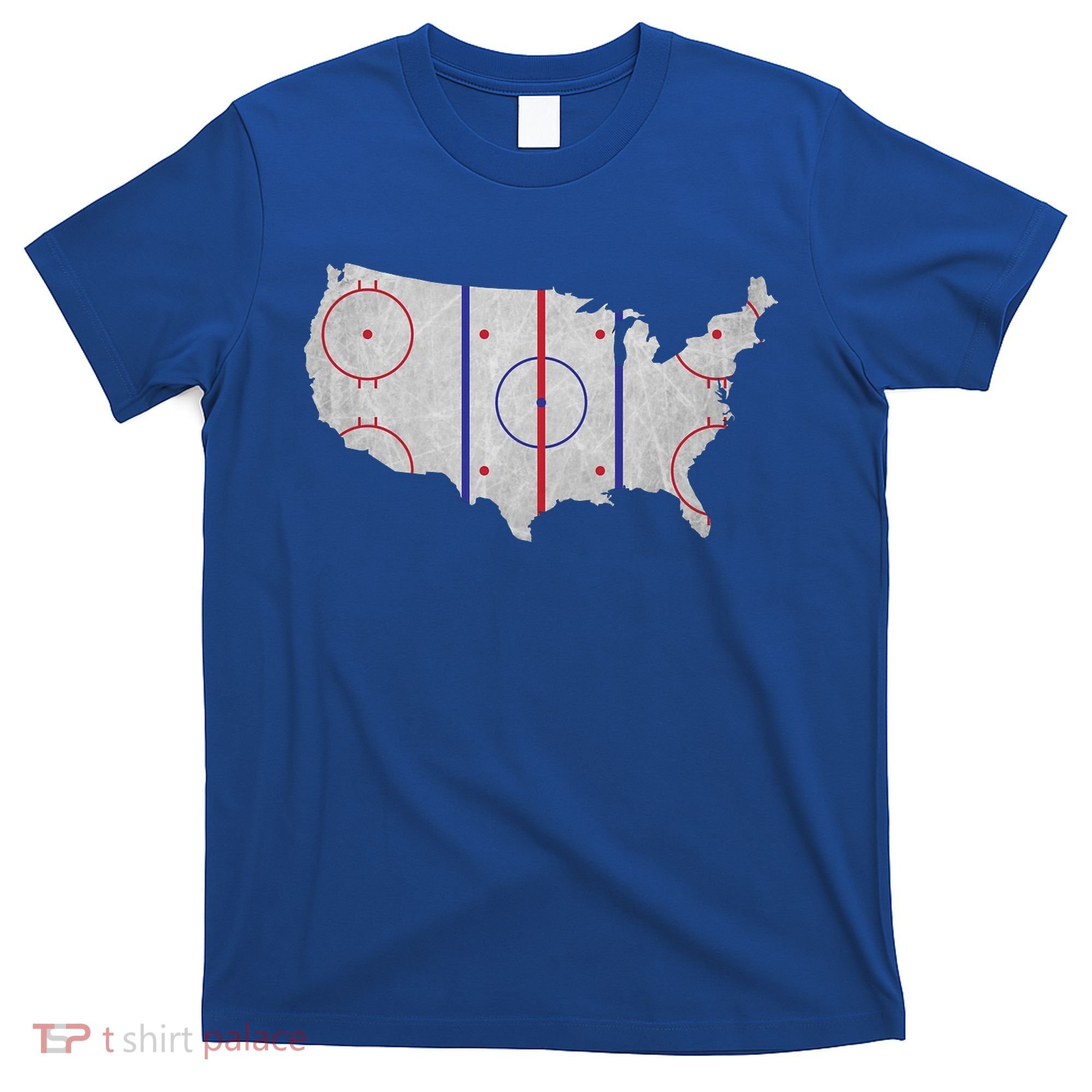 Hockey USA Map T-Shirt