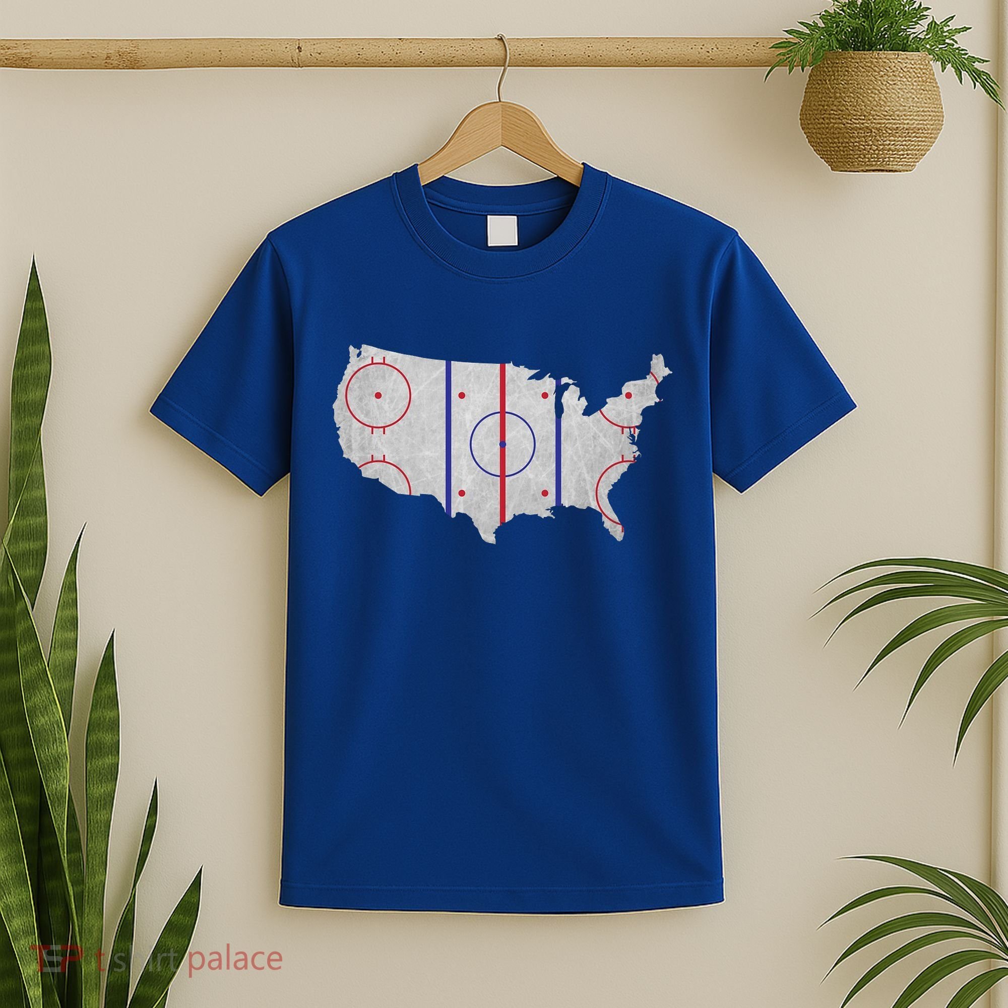 Hockey USA Map T-Shirt