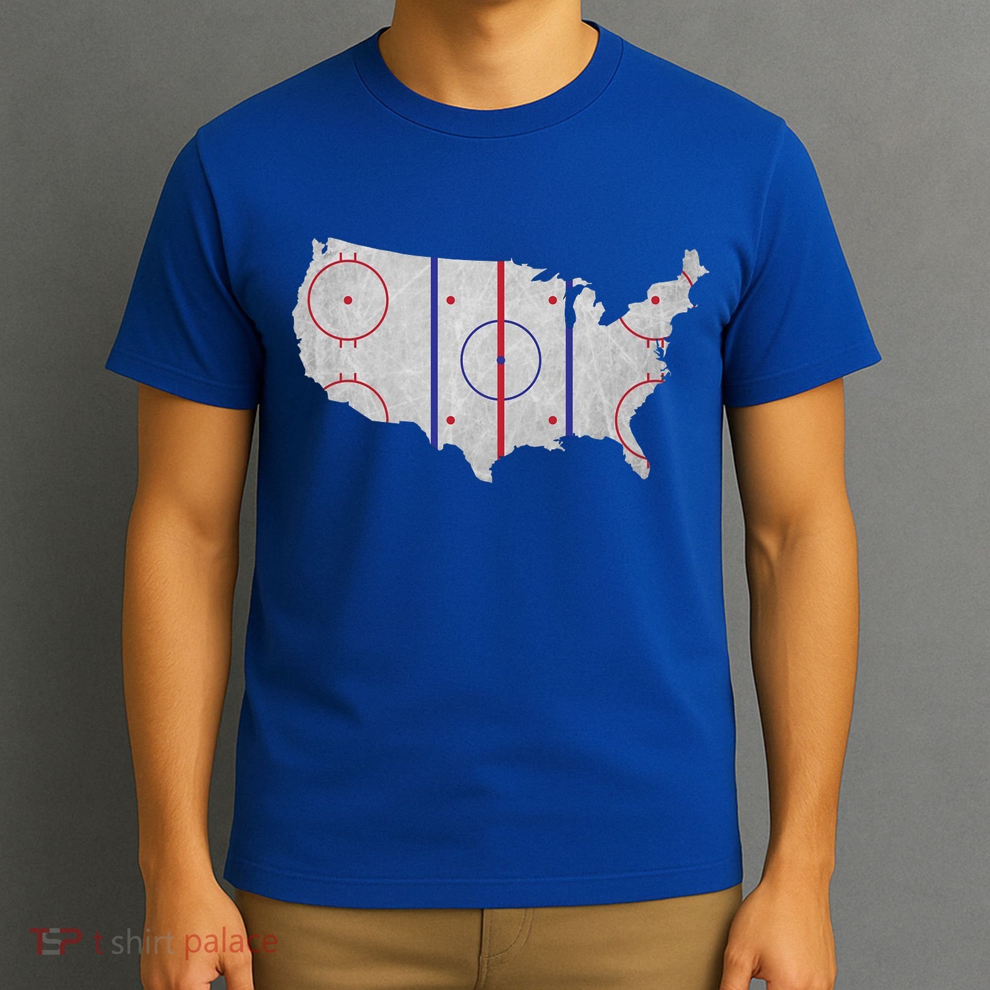 Hockey USA Map T-Shirt