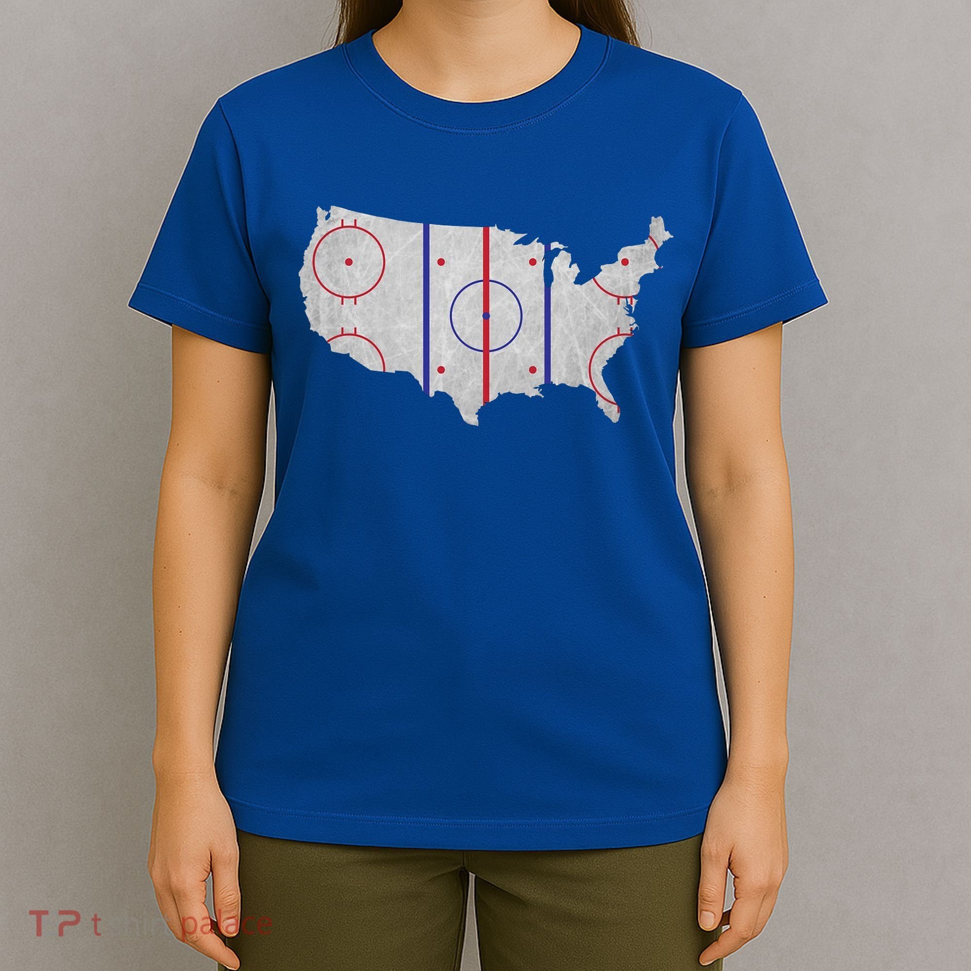 Hockey USA Map T-Shirt