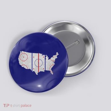 Hockey USA Map Button
