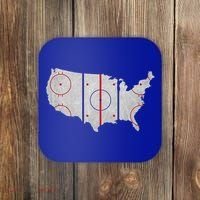 Hockey USA Map Coaster thumb 0