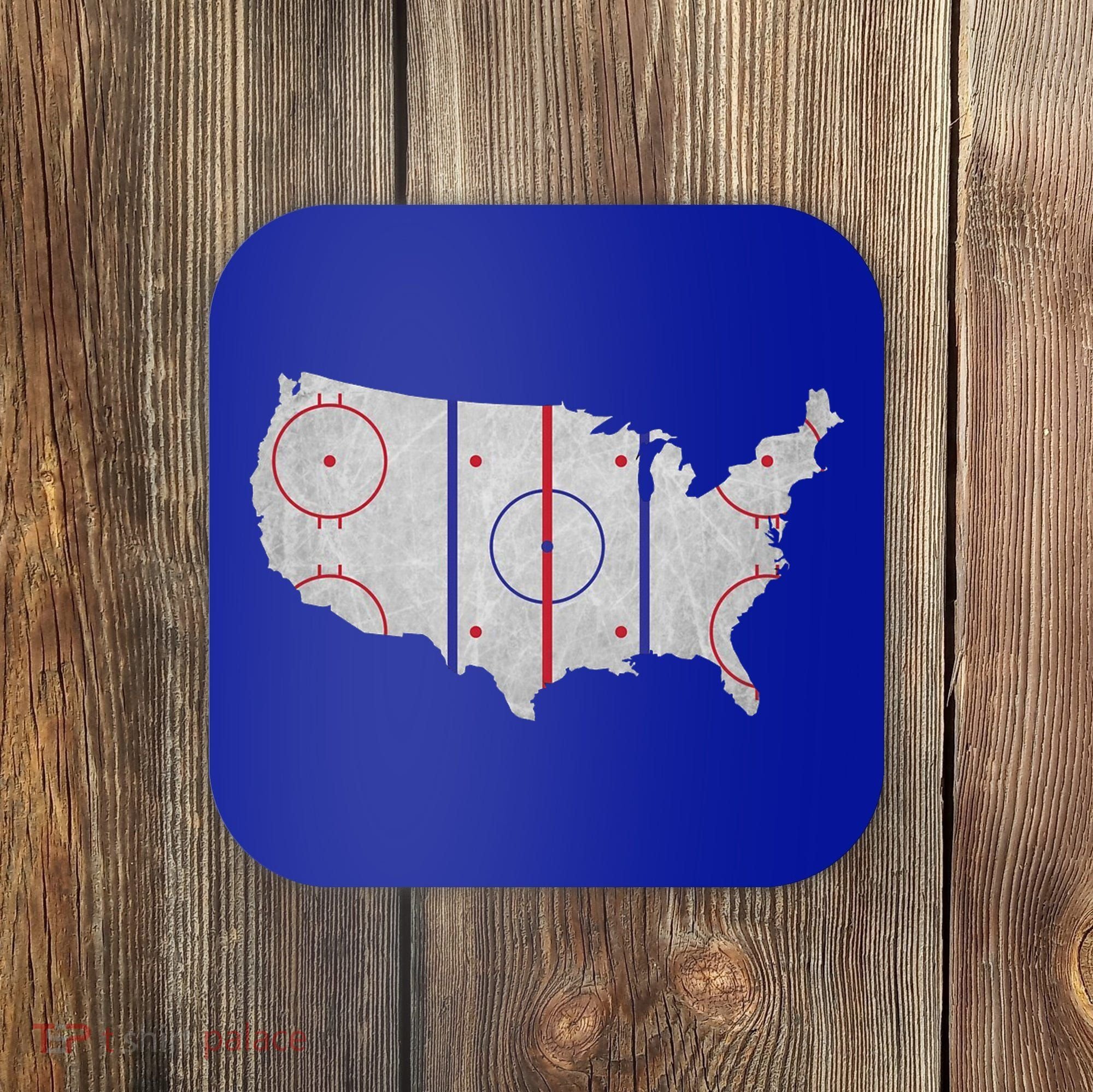 Hockey USA Map Coaster
