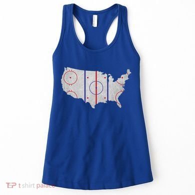 Hockey USA Map Women's Tank Top