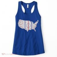Hockey USA Map Women's Tank Top thumb 0