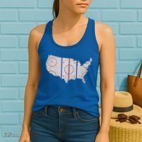 Hockey USA Map Women's Tank Top thumb 2