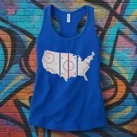 Hockey USA Map Women's Tank Top thumb 3