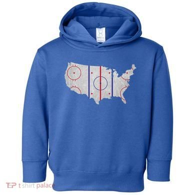 Hockey USA Map Toddler Hoodie