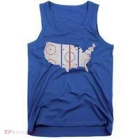 Hockey USA Map Tank Top thumb 0