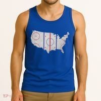 Hockey USA Map Tank Top thumb 3