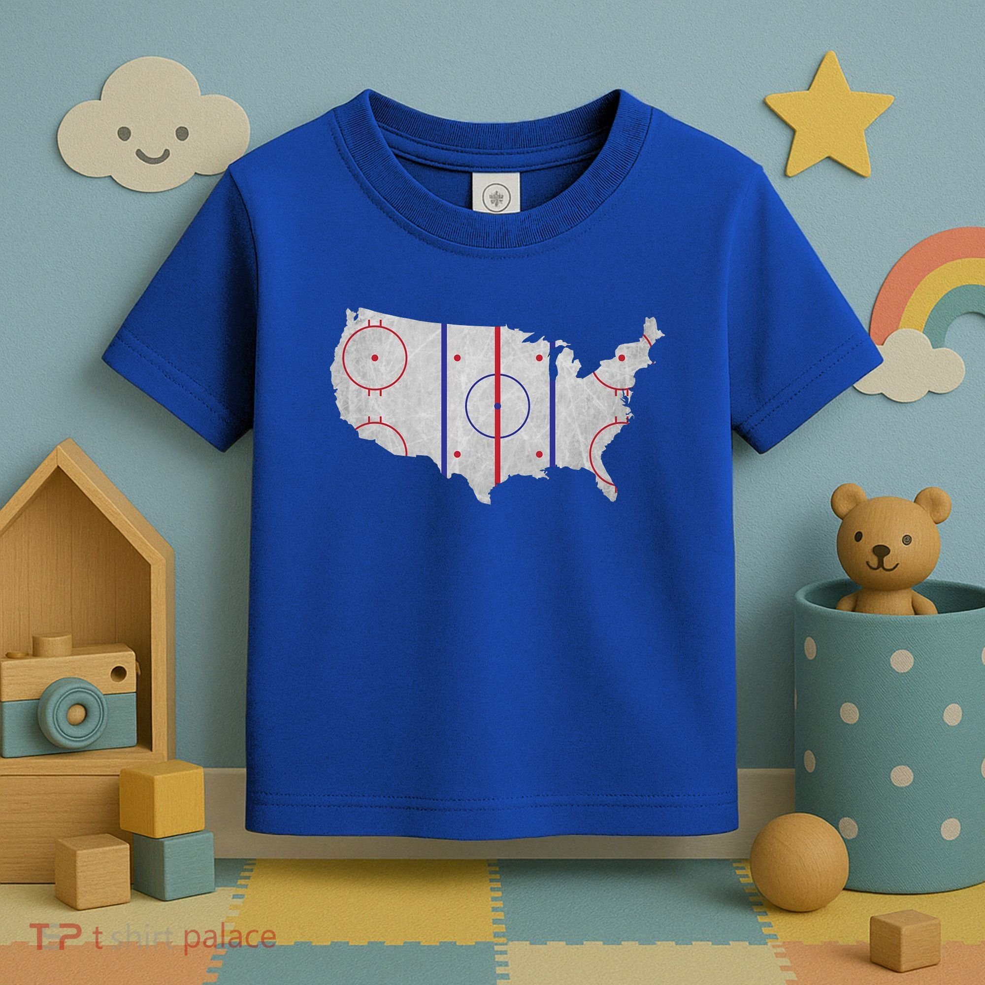 Hockey USA Map Toddler T-Shirt