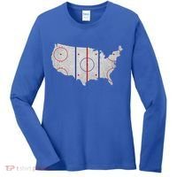 Hockey USA Map Women's Long Sleeve Shirt thumb 0