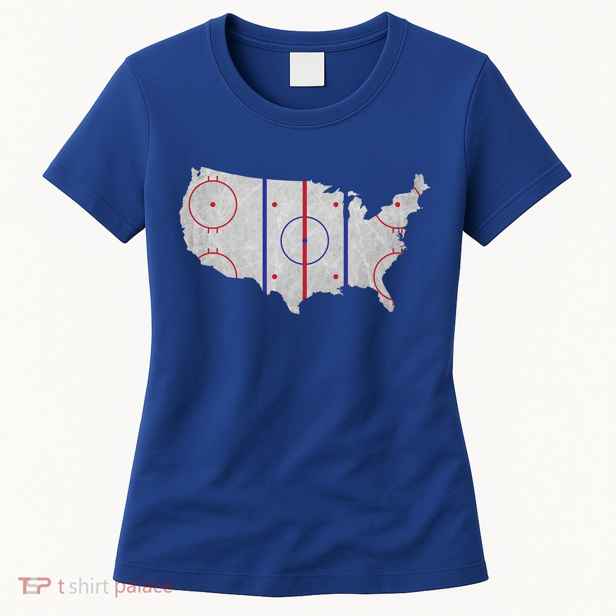 Hockey USA Map Women's T-Shirt