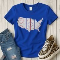 Hockey USA Map Women's T-Shirt thumb 3