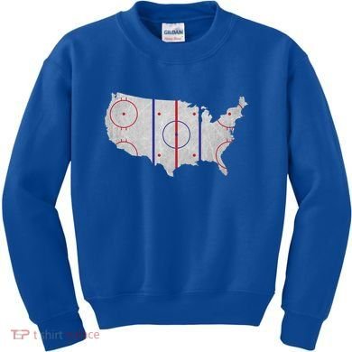 Hockey USA Map Kids Sweatshirt