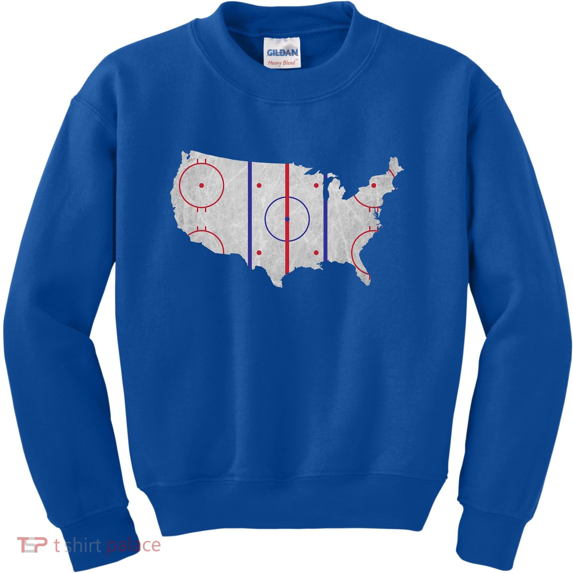 Hockey USA Map Kids Sweatshirt