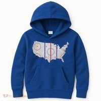 Hockey USA Map Kids Hoodie thumb 0