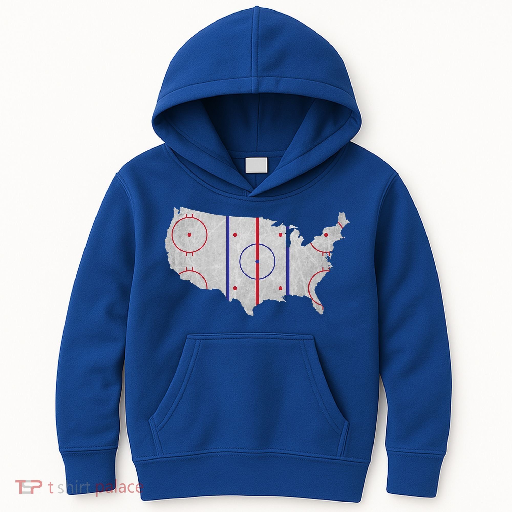 Hockey USA Map Kids Hoodie