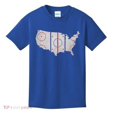 Hockey USA Map Kids T-Shirt