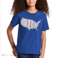 Hockey USA Map Kids T-Shirt thumb 2