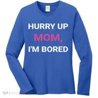 Hurry Up Mom Marathon Support Running Spectator Gift Women's Long Sleeve Shirt thumb 0