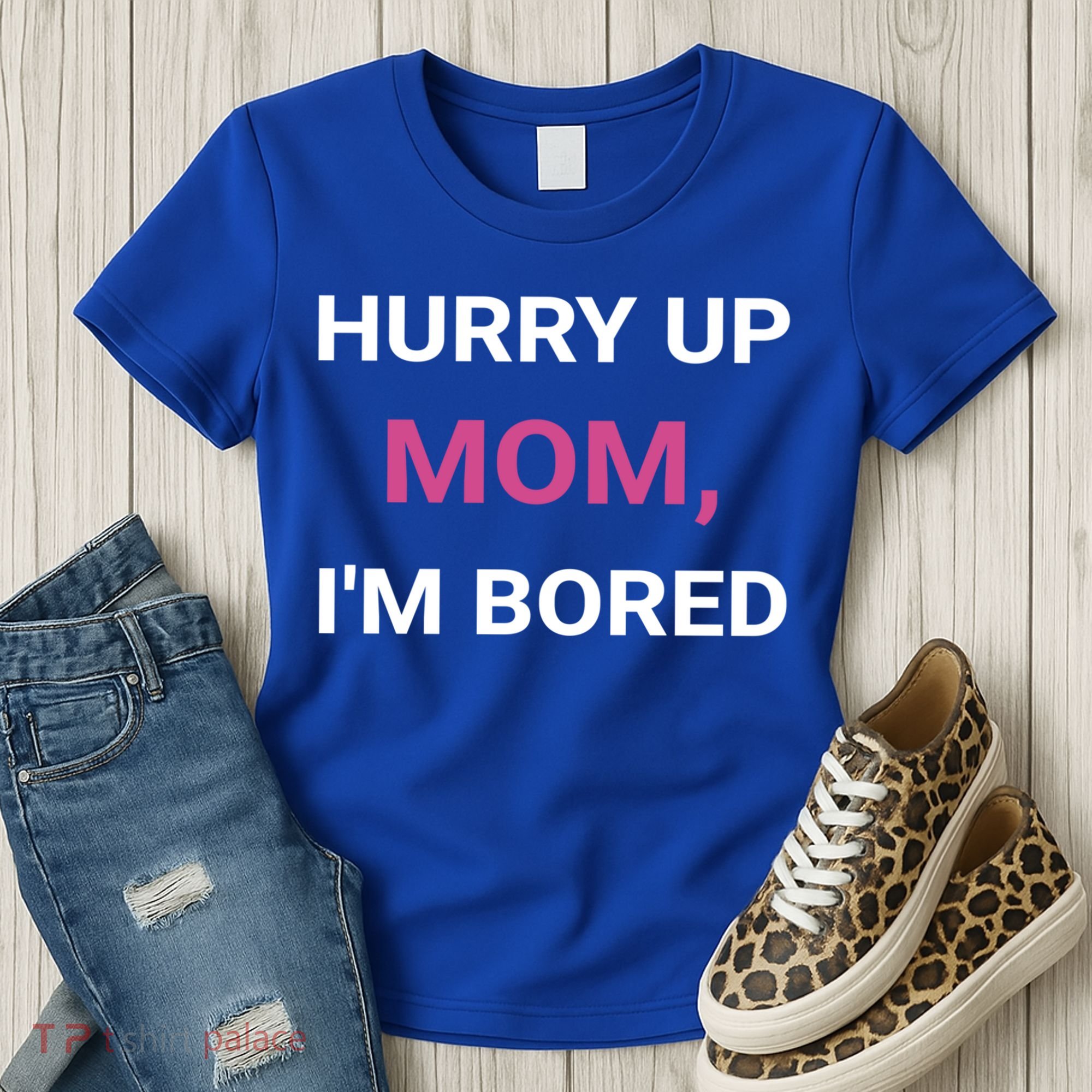 Hurry Up Mom Marathon Support Running Spectator Gift Women's T-Shirt