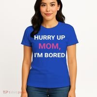 Hurry Up Mom Marathon Support Running Spectator Gift Women's T-Shirt thumb 4