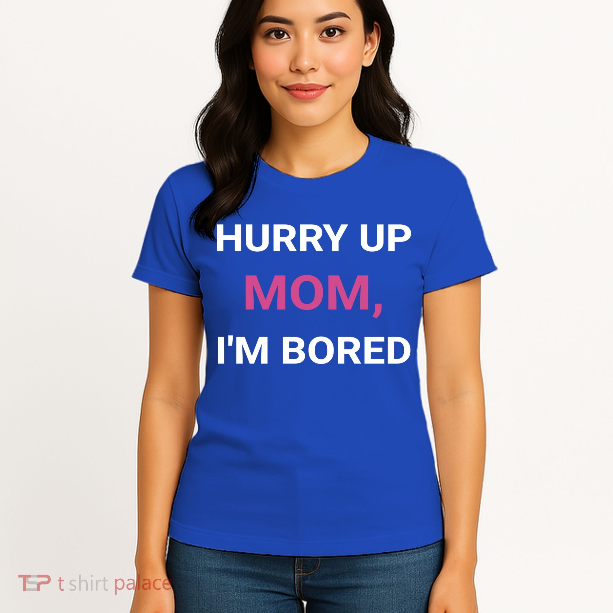 Hurry Up Mom Marathon Support Running Spectator Gift Women's T-Shirt